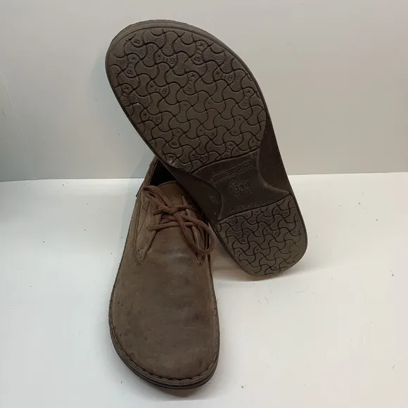 Birkenstock Footprints Mens Size 45 US M12 Brown Nubuck Leather Oxford Shoes