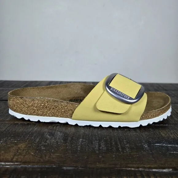 Birkenstock Madrid Big Buckle Womens Size 5 EU 36 Narrow Sandals Yellow Brown