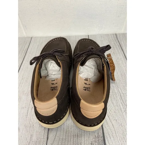 Birkenstock Pasadena Nubuck Leather Moc Toe Casual Shoes Mocha Brown M9 L11 EU42