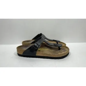 Birkenstock Gizeh Black Leather Thong Sandal Women’s Size 9 / 40 Shoes Slides
