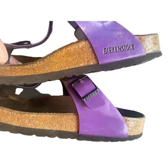 Birkenstock Gizeh Purple Patent size 40 womens