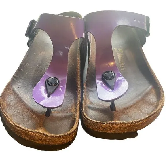 Birkenstock Gizeh Purple Patent size 40 womens