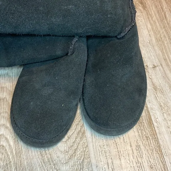 Bjorndal Boots Women's Black Suede Shearling Lined Mid-Calf Boot big siz…