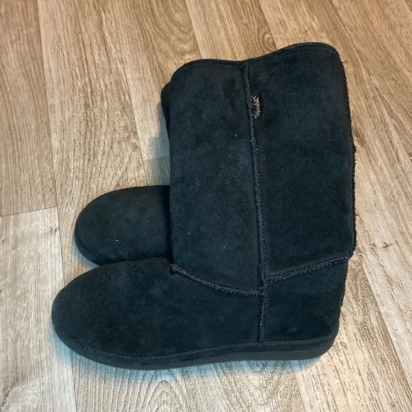 Bjorndal Boots Women's Black Suede Shearling Lined Mid-Calf Boot big siz…