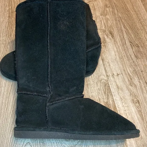 Bjorndal Boots Women's Black Suede Shearling Lined Mid-Calf Boot big siz…