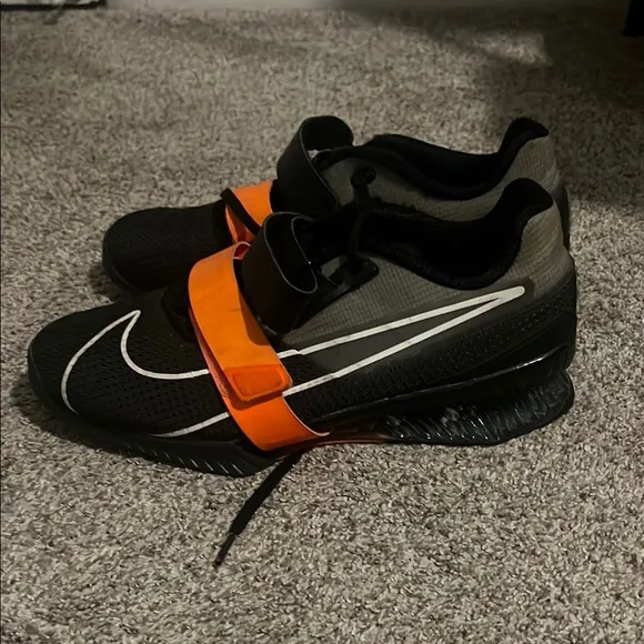 Black and Orange Athletic Shoes