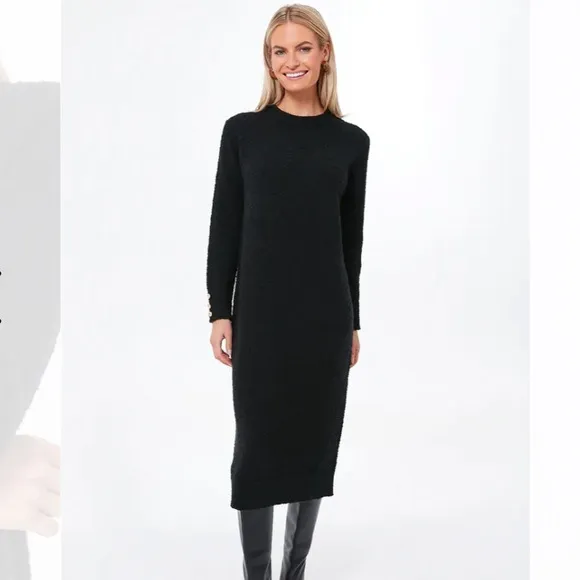 Black Boucle Knit Nelle DressTUCKERNUCK