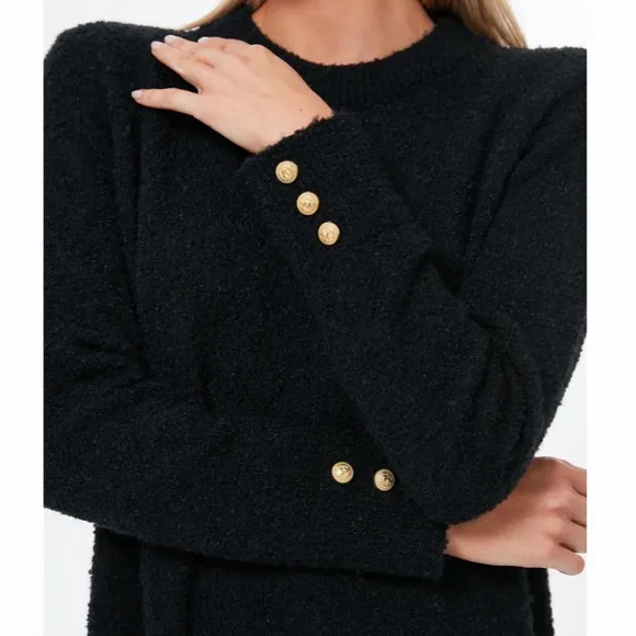Black Boucle Knit Nelle DressTUCKERNUCK