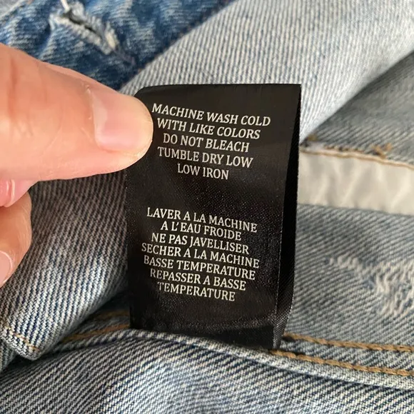 BLANK NYC Raw Hem Distressed Denim Jean Jacket: size Small