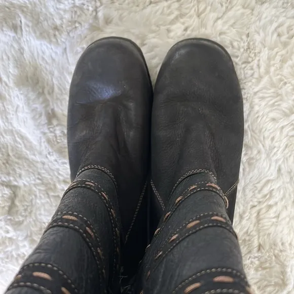 BLONDO LEATHER &amp; SHEARLING BOOTS 9.5