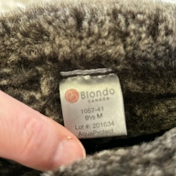 BLONDO LEATHER &amp; SHEARLING BOOTS 9.5