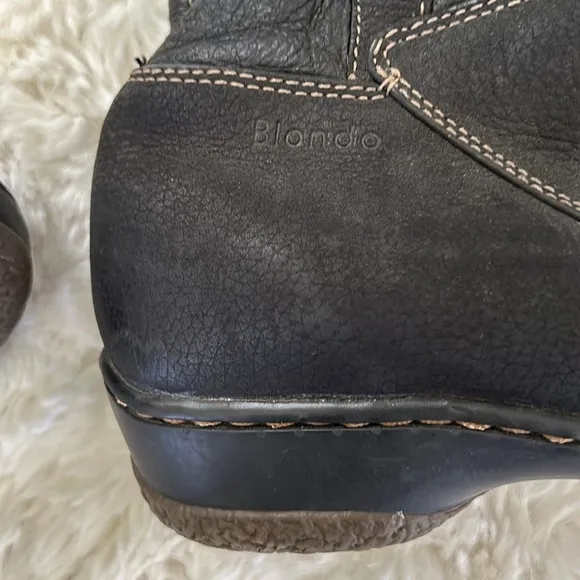 BLONDO LEATHER &amp; SHEARLING BOOTS 9.5