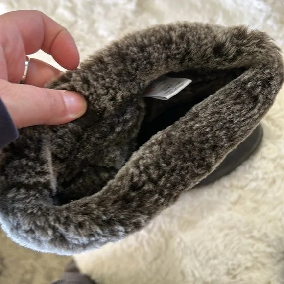 BLONDO LEATHER &amp; SHEARLING BOOTS 9.5