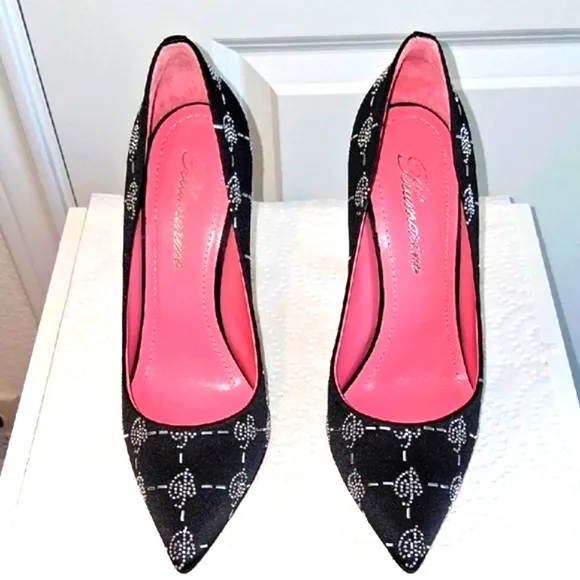Blumarine Black Satin Heels