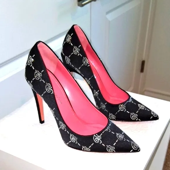 Blumarine Black Satin Heels