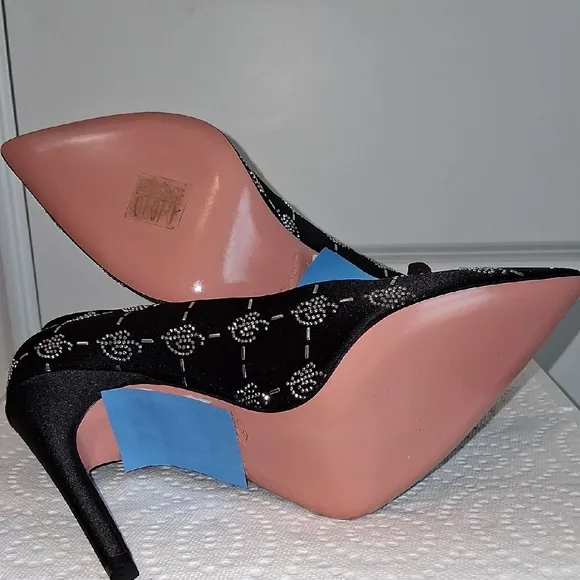 Blumarine Black Satin Heels