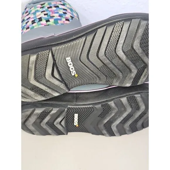 Bogs Classic II Checked Kid's Rain Boots,‎ Black Multi, K2 Size Youth 4