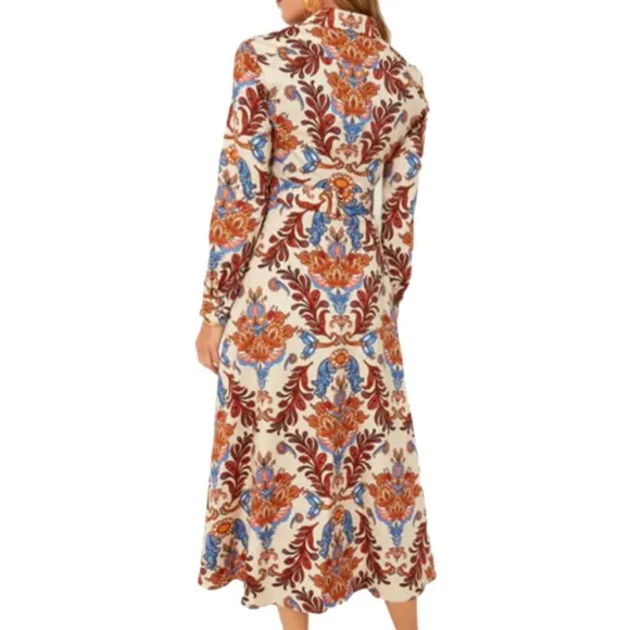 Borgo De Nor Tuckernuck Regina Cream Briele Cotton Twill Dress Sz UK 4/US 0