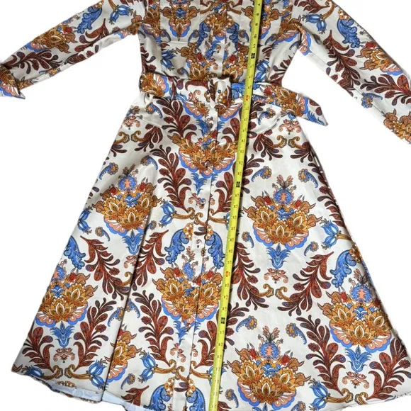 Borgo De Nor Tuckernuck Regina Cream Briele Cotton Twill Dress Sz UK 4/US 0