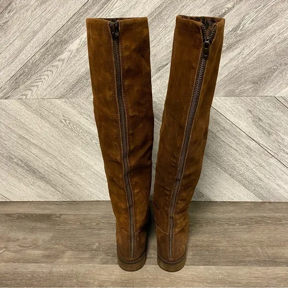 BORN | BORMAN Tall Knee High Boots Rust Suede Size 6.5