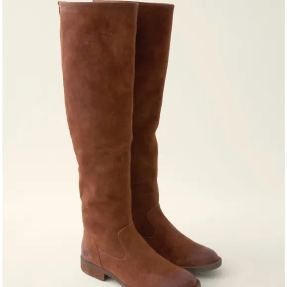 BORN | BORMAN Tall Knee High Boots Rust Suede Size 6.5