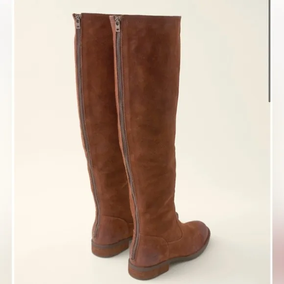 BORN | BORMAN Tall Knee High Boots Rust Suede Size 6.5