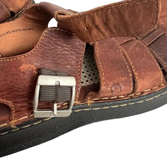 Born Men’s Fisherman Brown Leather Sandals Size 11