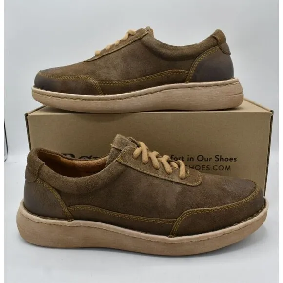 Born Mens Size 9 Dustin Taupe Distressed Leather Casual Shoes