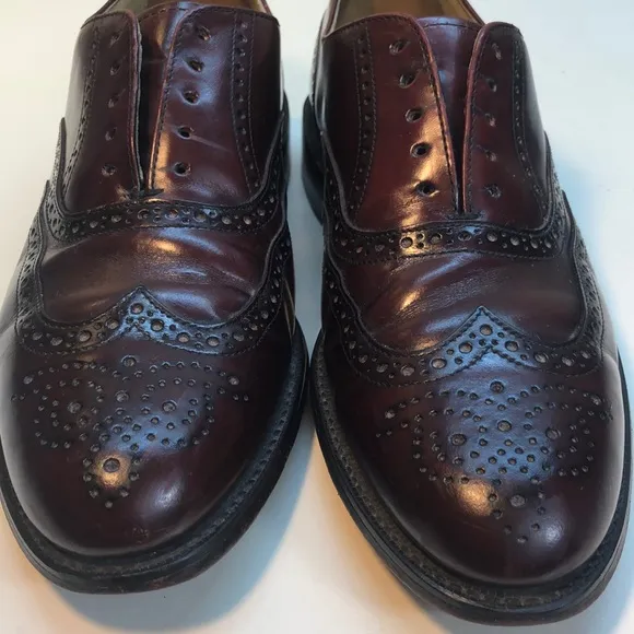 Bostonian Burgundy Leather Wingtip Oxford Shoes