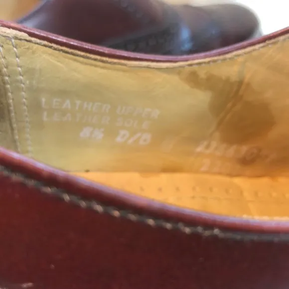 Bostonian Burgundy Leather Wingtip Oxford Shoes