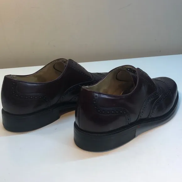 Bostonian Burgundy Leather Wingtip Oxford Shoes