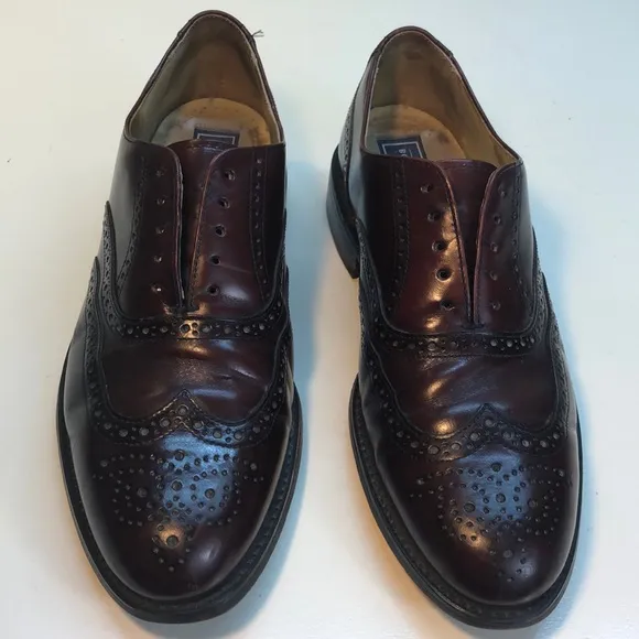 Bostonian Burgundy Leather Wingtip Oxford Shoes