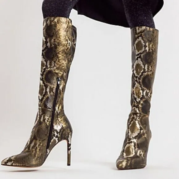 BRAND NEW ALDO SOPHIALAAN KNEE-HIGH STILETTO HEEL BOOT