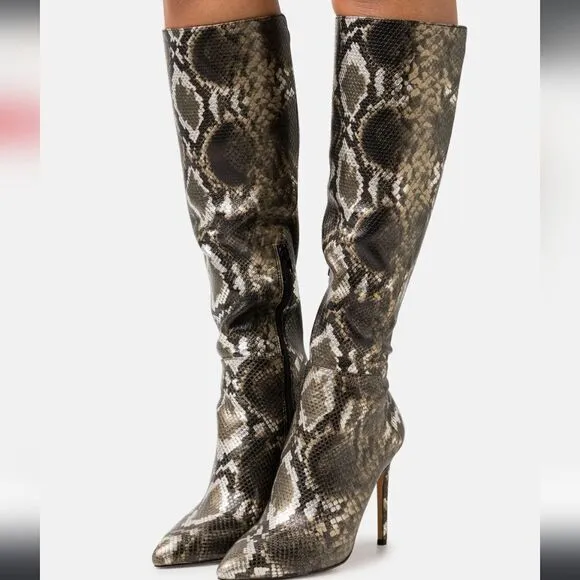 BRAND NEW ALDO SOPHIALAAN KNEE-HIGH STILETTO HEEL BOOT