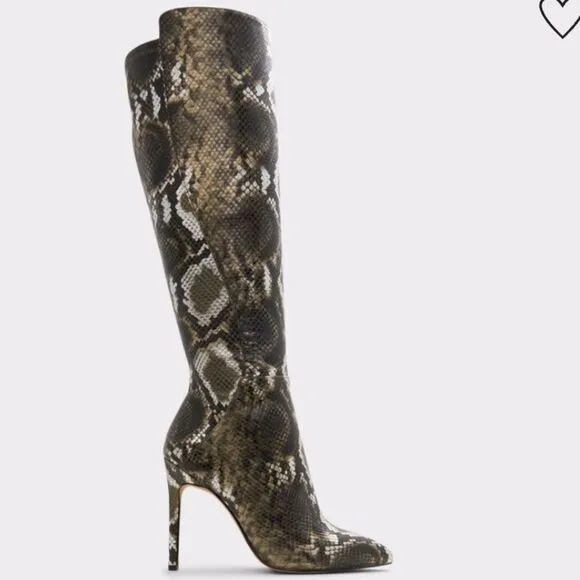 BRAND NEW ALDO SOPHIALAAN KNEE-HIGH STILETTO HEEL BOOT