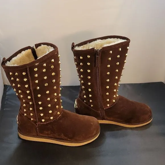 BRAND NEW SHIEKH WOMEN'S FLAT STUDDED BOOT URBAN STUDS