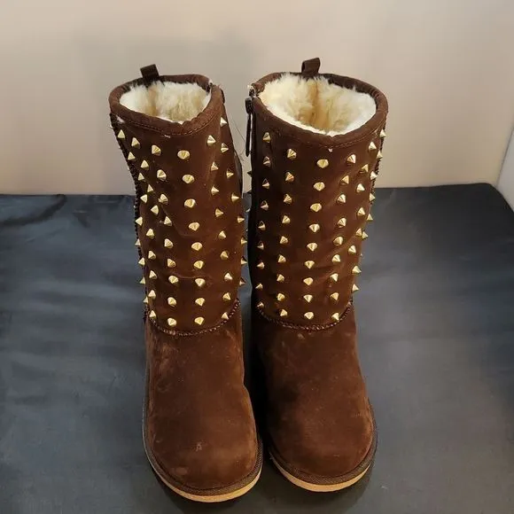 BRAND NEW SHIEKH WOMEN'S FLAT STUDDED BOOT URBAN STUDS