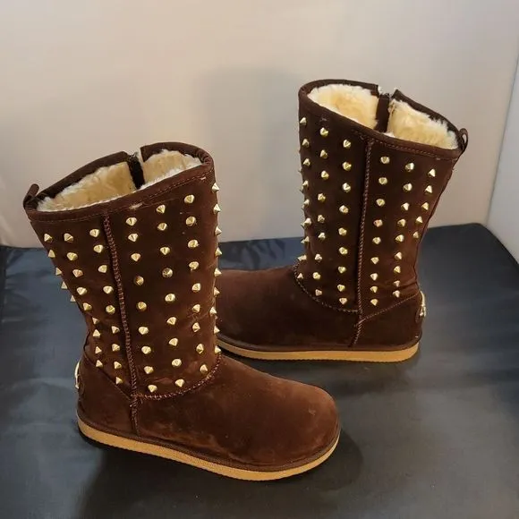 BRAND NEW SHIEKH WOMEN'S FLAT STUDDED BOOT URBAN STUDS