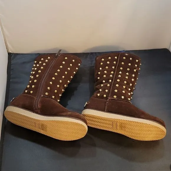BRAND NEW SHIEKH WOMEN'S FLAT STUDDED BOOT URBAN STUDS