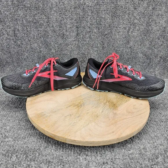 Brooks Divide 3 Womens Size 9.5 Black Coral Blue Hiking Trail Running Shoes