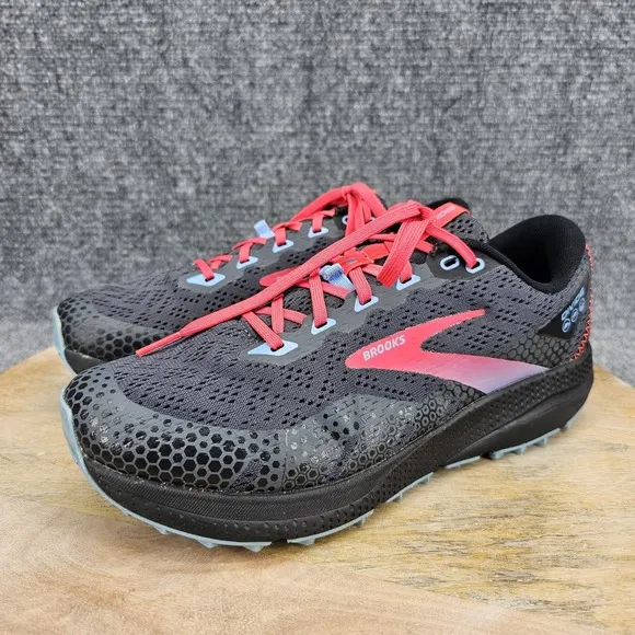 Brooks Divide 3 Womens Size 9.5 Black Coral Blue Hiking Trail Running Shoes