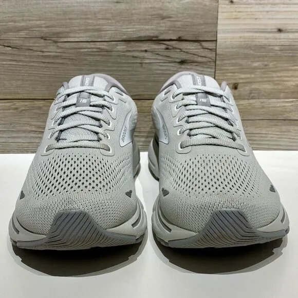 Brooks Ghost 15 Running Shoes Sneakers Women’s 9.5 D Wide Oyster Light Gray EUC