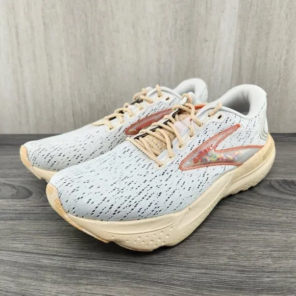 Brooks Glycerin 21 Snow Dawn Straw Size 13 Mens Grey Running Casual Shoes
