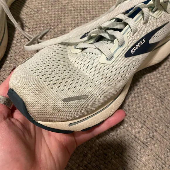 Brooks mint-colored Ghost 14 Athletic Shoes with Mesh Upper and Cushioning