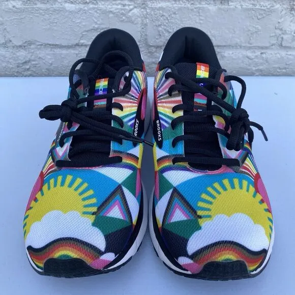 Brooks Trace 2 x Lisa Congdon Mens 9 Shoes running Tie Dye LGBTQ  Pride Rainbow
