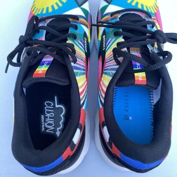 Brooks Trace 2 x Lisa Congdon Mens 9 Shoes running Tie Dye LGBTQ  Pride Rainbow