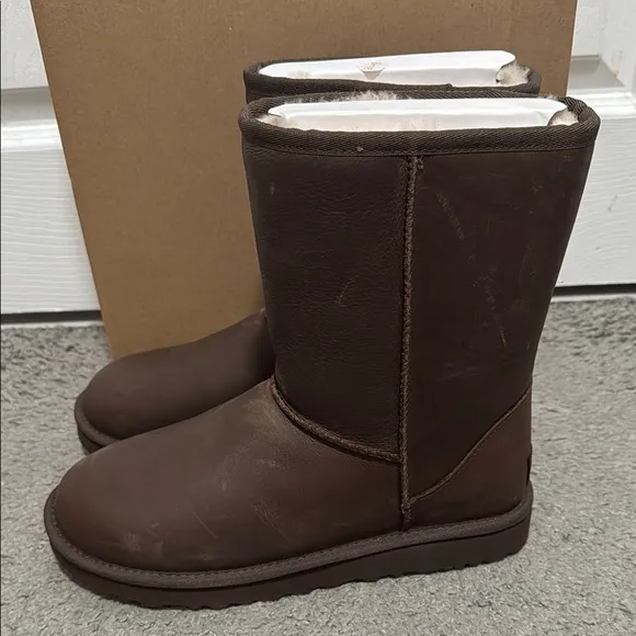 Brown Shearling-Lined Boots