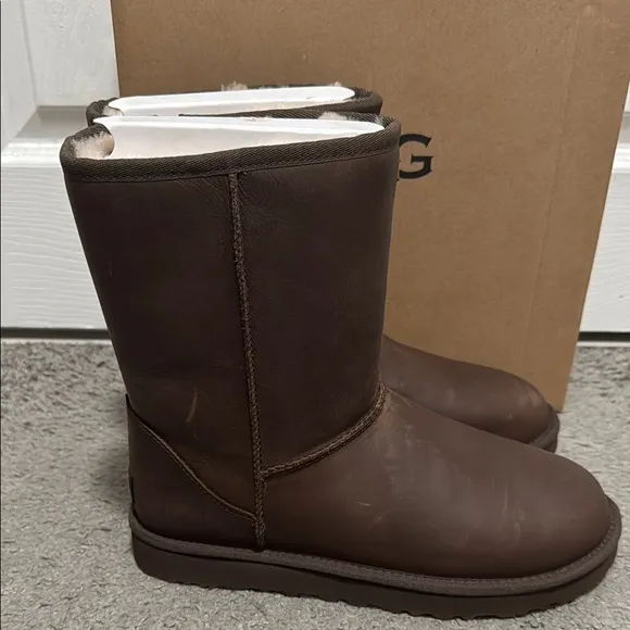 Brown Shearling-Lined Boots