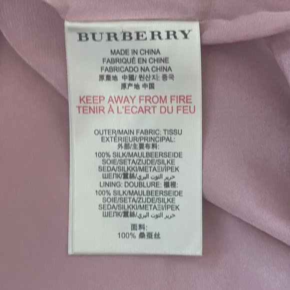 Burberry Dusty Pink Silk Dress size 14