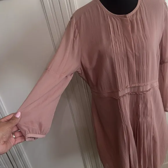 Burberry Dusty Pink Silk Dress size 14
